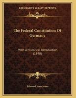 The Federal Constitution Of Germany