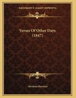 Verses Of Other Days (1847)