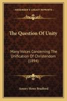 The Question Of Unity