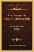 Vital Records Of Cohasset, Massachusetts