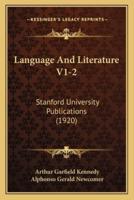 Language And Literature V1-2