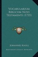 Vocabularium Biblicum Novi Testamenti (1735)