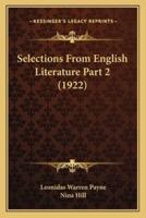 Selections From English Literature Part 2 (1922)