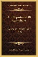 U. S. Department Of Agriculture