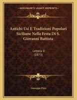 Antichi Usi E Tradizioni Popolari Siciliane Nella Festa Di S. Giovanni Battista