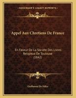 Appel Aux Chretiens De France