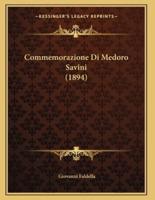Commemorazione Di Medoro Savini (1894)