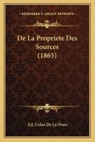 De La Propriete Des Sources (1865)