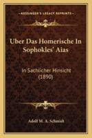 Uber Das Homerische In Sophokles' Aias