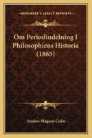 Om Periodindelning I Philosophiens Historia (1865)