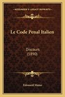 Le Code Penal Italien