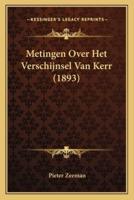 Metingen Over Het Verschijnsel Van Kerr (1893)