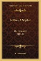 Lettres A Sophie