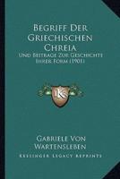 Begriff Der Griechischen Chreia