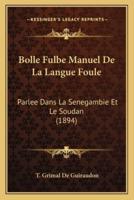 Bolle Fulbe Manuel De La Langue Foule