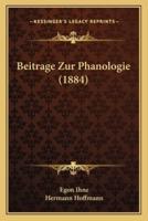 Beitrage Zur Phanologie (1884)
