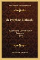 De Propheet Maleachi
