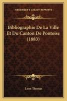 Bibliographie De La Ville Et Du Canton De Pontoise (1883)