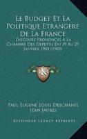 Le Budget Et La Politique Etrangere De La France