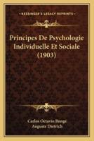 Principes De Psychologie Individuelle Et Sociale (1903)