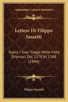Lettere Di Filippo Sassetti