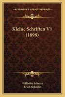 Kleine Schriften V1 (1898)