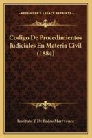 Codigo De Procedimientos Judiciales En Materia Civil (1884)