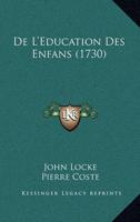 De L'Education Des Enfans (1730)