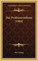 Das Professorenthum (1904)