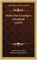 Stalen Van Geestigen Schrijfstijl (1839)