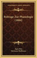 Beitrage Zur Phanologie (1884)