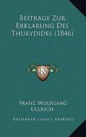 Beitrage Zur Erklarung Des Thukydides (1846)