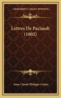 Lettres De Paciaudi (1802)