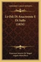 Le Odi Di Anacreonte E Di Saffo (1824)