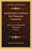 Ausfuhrliches Lehrbuch Der Elementar Geometrie
