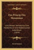 Das Princip Des Mosaismus