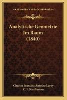 Analytische Geometrie Im Raum (1840)