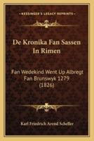 De Kronika Fan Sassen In Rimen