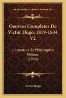 Oeuvres Completes De Victor Hugo, 1819-1834 V2