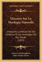 Discours Sur La Theologie Naturelle