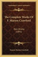 The Complete Works Of F. Marion Crawford