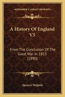 A History Of England V5