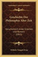 Geschichte Der Philosophie Alter Zeit