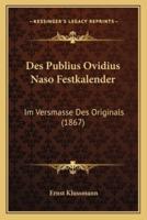 Des Publius Ovidius Naso Festkalender