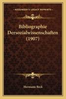 Bibliographie Dersozialwissenschaften (1907)