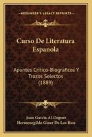Curso De Literatura Espanola