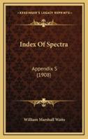 Index Of Spectra