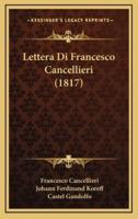 Lettera Di Francesco Cancellieri (1817)