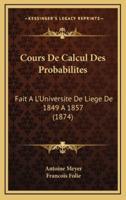 Cours De Calcul Des Probabilites