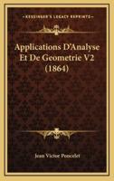 Applications D'Analyse Et De Geometrie V2 (1864)